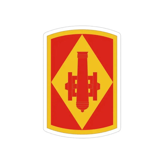75th Field Artillery Brigade (U.S. Army) REVERSE PRINT Transparent Die-Cut STICKER 6 Inch Die-Cut Transparent - The Sticker Space