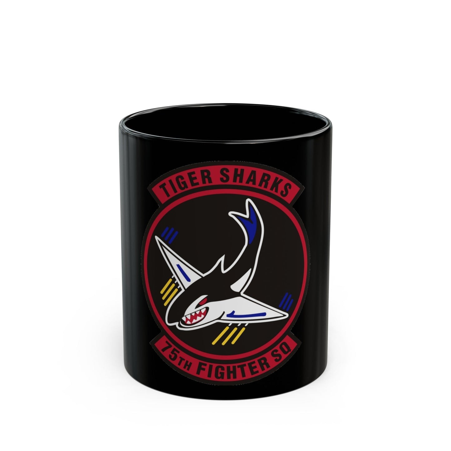 75th Fighter Squadron (U.S. Air Force) Black Coffee Mug-11oz-The Sticker Space