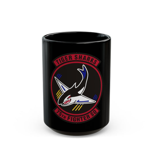 75th Fighter Squadron (U.S. Air Force) Black Coffee Mug-15oz-The Sticker Space