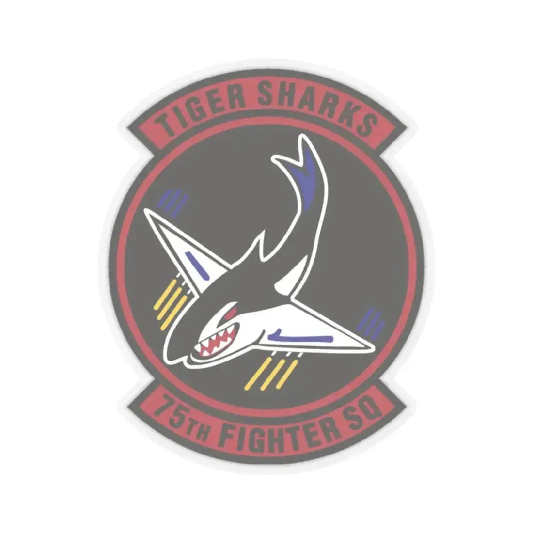 75th Fighter Squadron (U.S. Air Force) STICKER Vinyl Kiss-Cut Decal 2 Inch Transparent - The Sticker Space