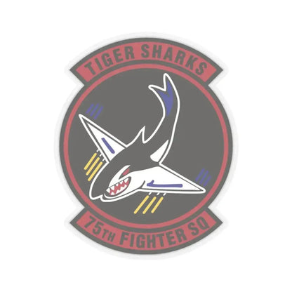 75th Fighter Squadron (U.S. Air Force) STICKER Vinyl Kiss-Cut Decal 3 Inch Transparent - The Sticker Space