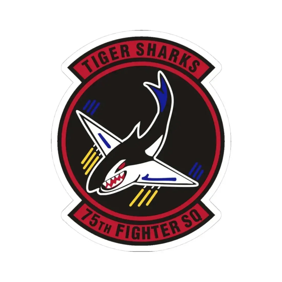 75th Fighter Squadron (U.S. Air Force) STICKER Vinyl Kiss-Cut Decal 3 Inch White - The Sticker Space