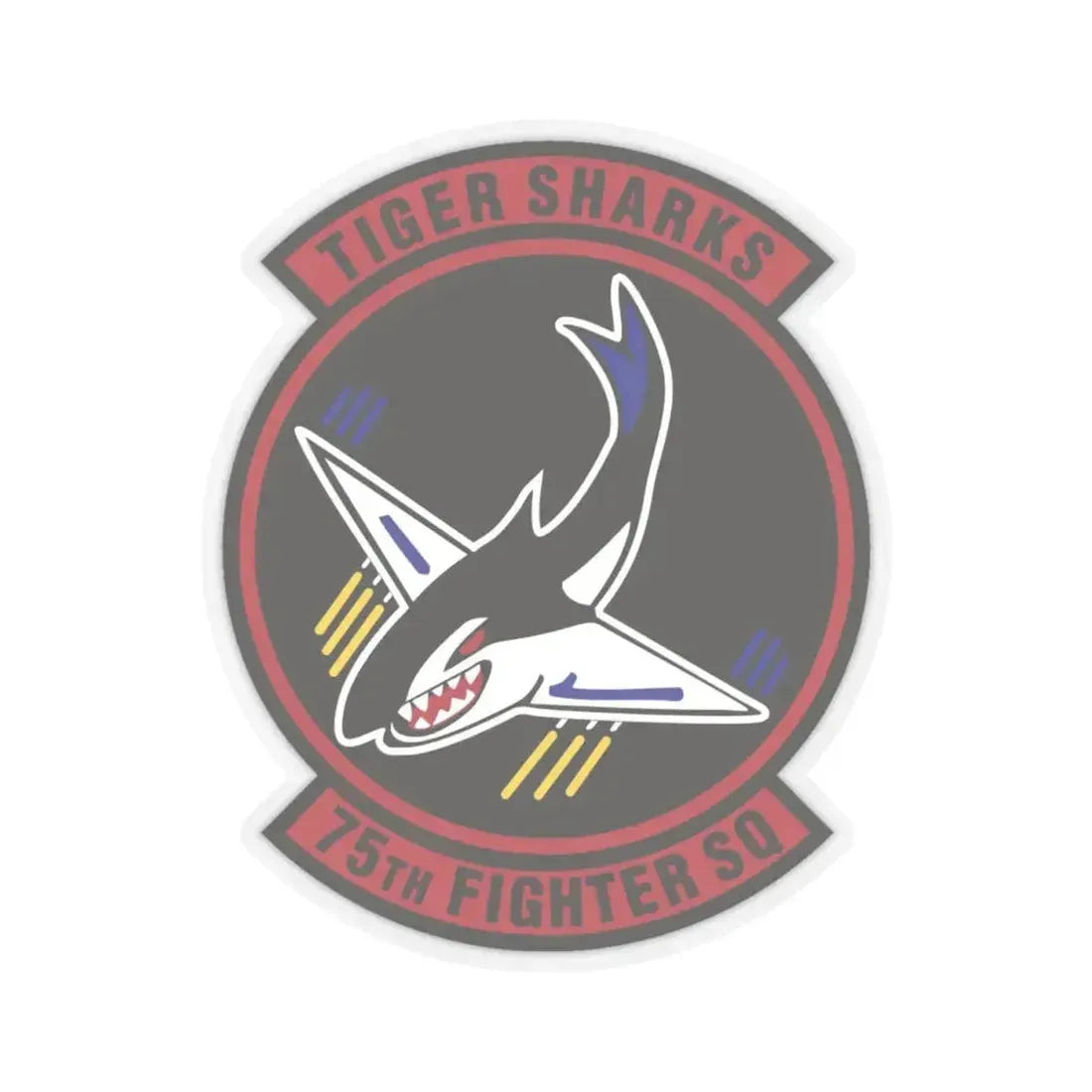 75th Fighter Squadron (U.S. Air Force) STICKER Vinyl Kiss-Cut Decal 4 Inch Transparent - The Sticker Space