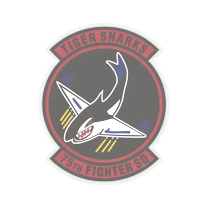 75th Fighter Squadron (U.S. Air Force) STICKER Vinyl Kiss-Cut Decal 4 Inch Transparent - The Sticker Space