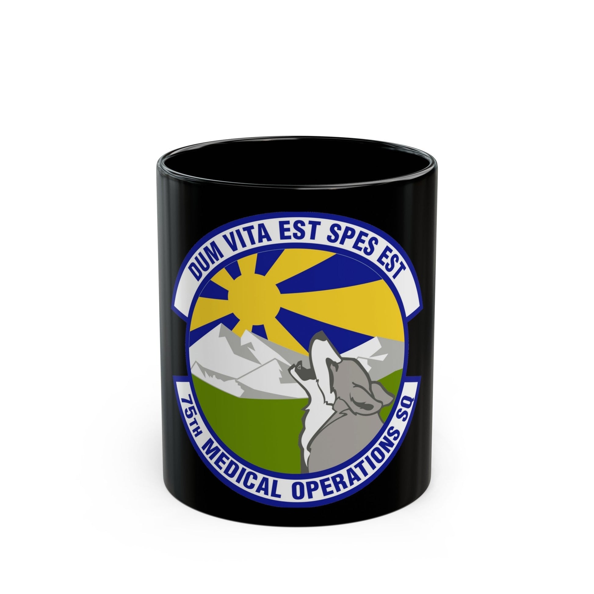 75th Medical Operations Squadron (U.S. Air Force) Black Coffee Mug-11oz-The Sticker Space