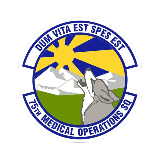75th Medical Operations Squadron (U.S. Air Force) STICKER Vinyl Kiss-Cut Decal 2 Inch White - The Sticker Space