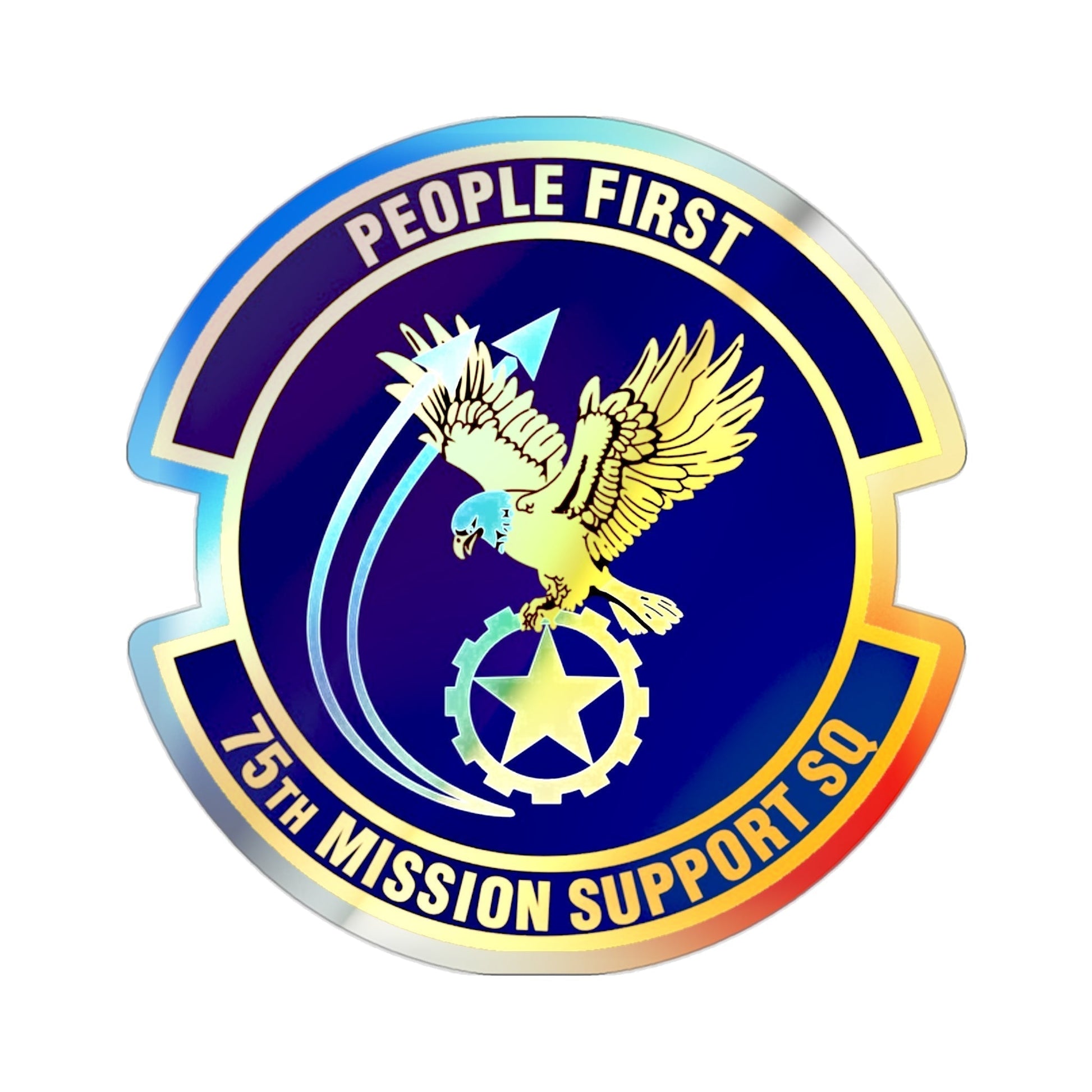 75th Mission Support Squadron (U.S. Air Force) Holographic STICKER Die-Cut Vinyl Decal-2 Inch-The Sticker Space