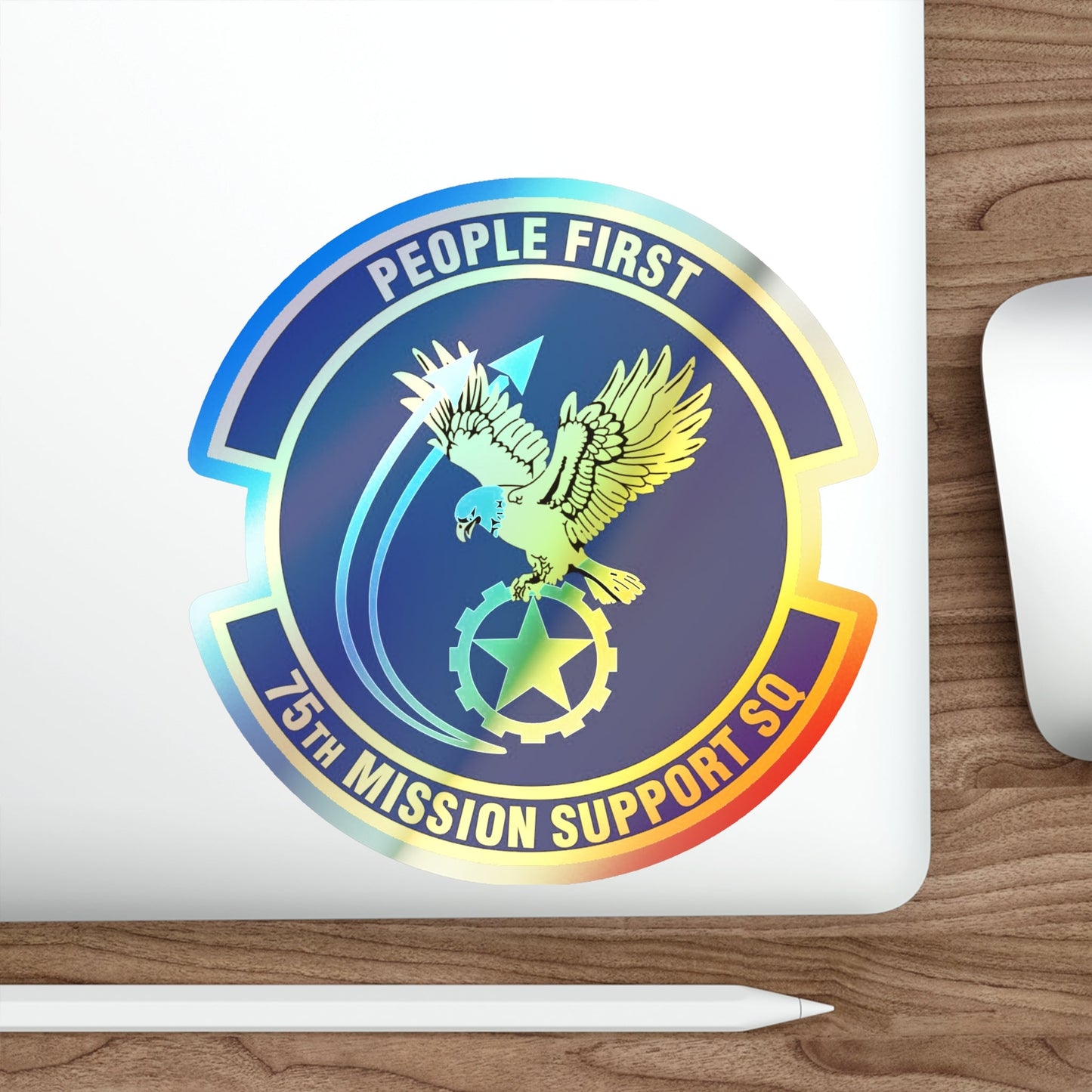 75th Mission Support Squadron (U.S. Air Force) Holographic STICKER Die-Cut Vinyl Decal-The Sticker Space