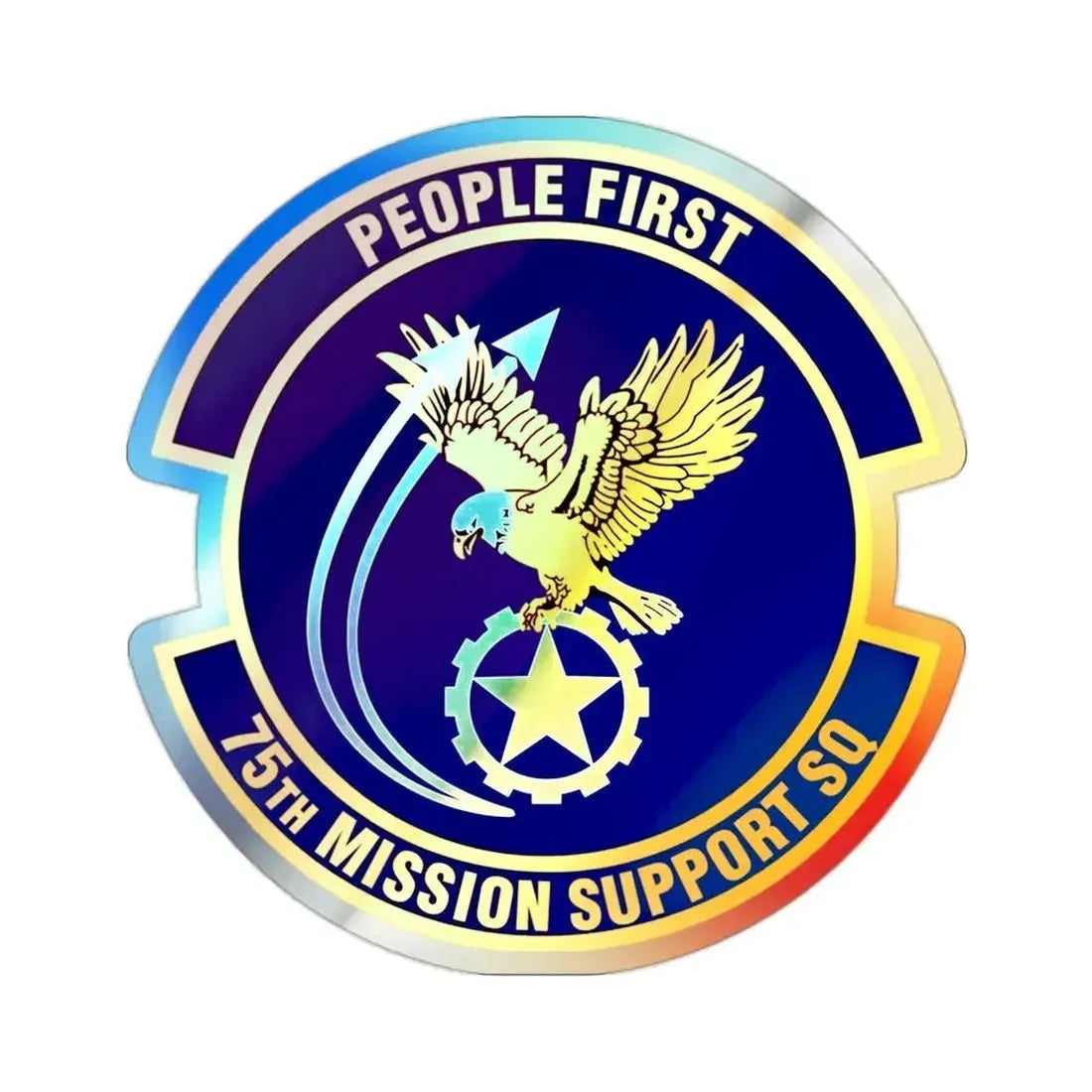 75th Mission Support Squadron (U.S. Air Force) Holographic STICKER Die-Cut Vinyl Decal - The Sticker Space