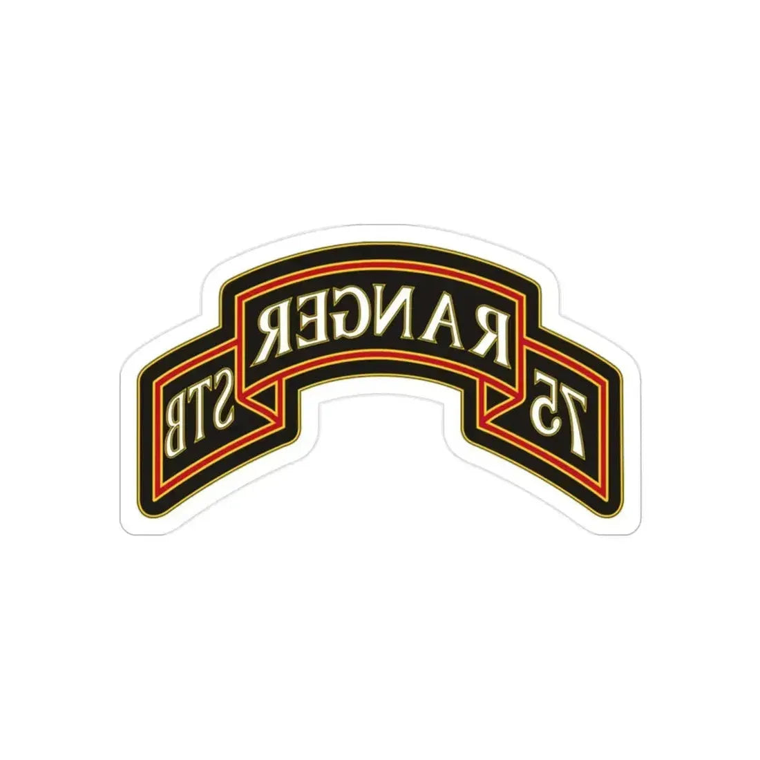 75th Ranger Regiment Regimental Reconnaissance Company (U.S. Army) REVERSE PRINT Transparent Die-Cut STICKER 2 Inch Die-Cut Transparent - The Sticker Space