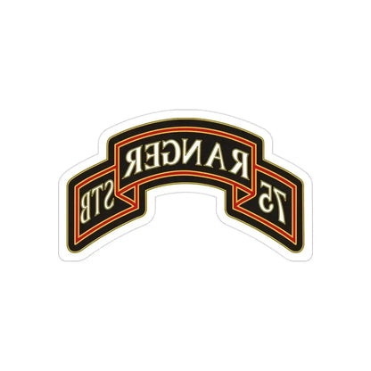 75th Ranger Regiment Regimental Reconnaissance Company (U.S. Army) REVERSE PRINT Transparent Die-Cut STICKER 3 Inch Die-Cut Transparent - The Sticker Space