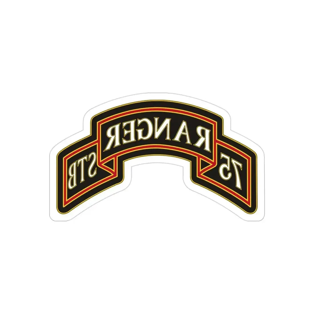 75th Ranger Regiment Regimental Reconnaissance Company (U.S. Army) REVERSE PRINT Transparent Die-Cut STICKER - The Sticker Space