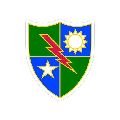 75th Ranger Regiment (U.S. Army) REVERSE PRINT Transparent Die-Cut STICKER - The Sticker Space