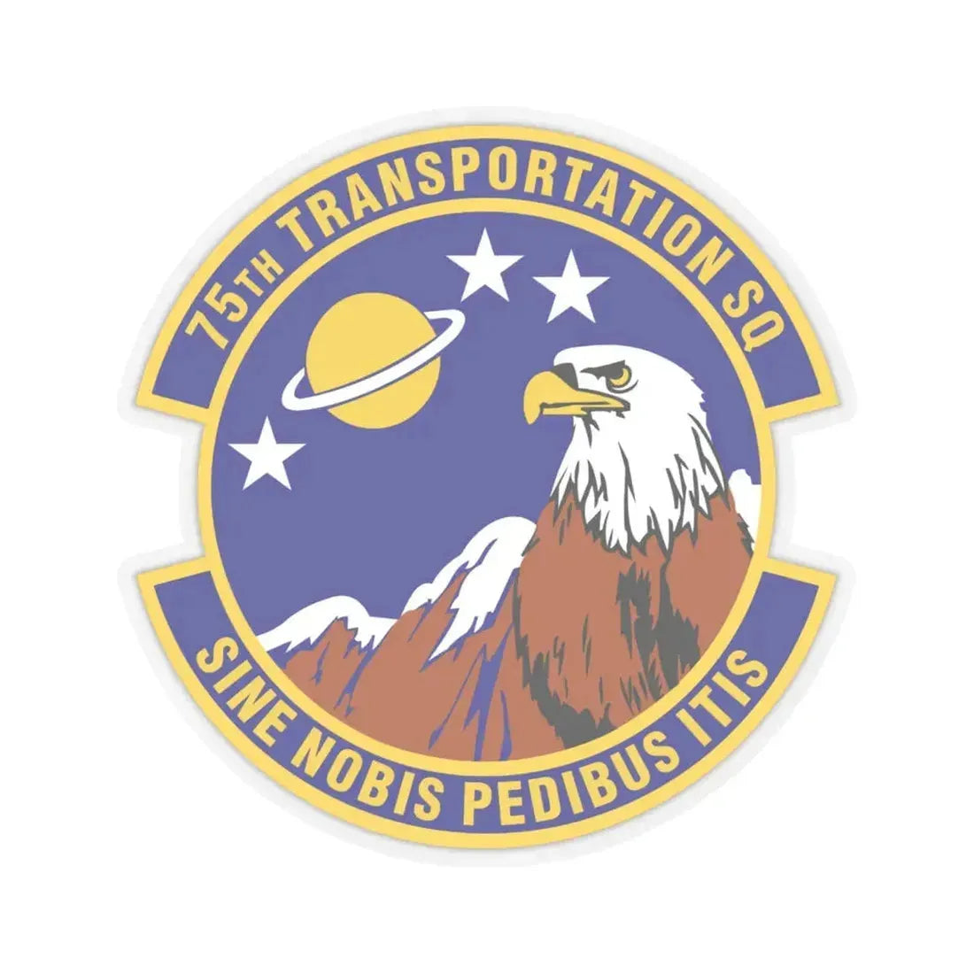 75th Transportation Squadron (U.S. Air Force) STICKER Vinyl Kiss-Cut Decal 6 Inch Transparent - The Sticker Space
