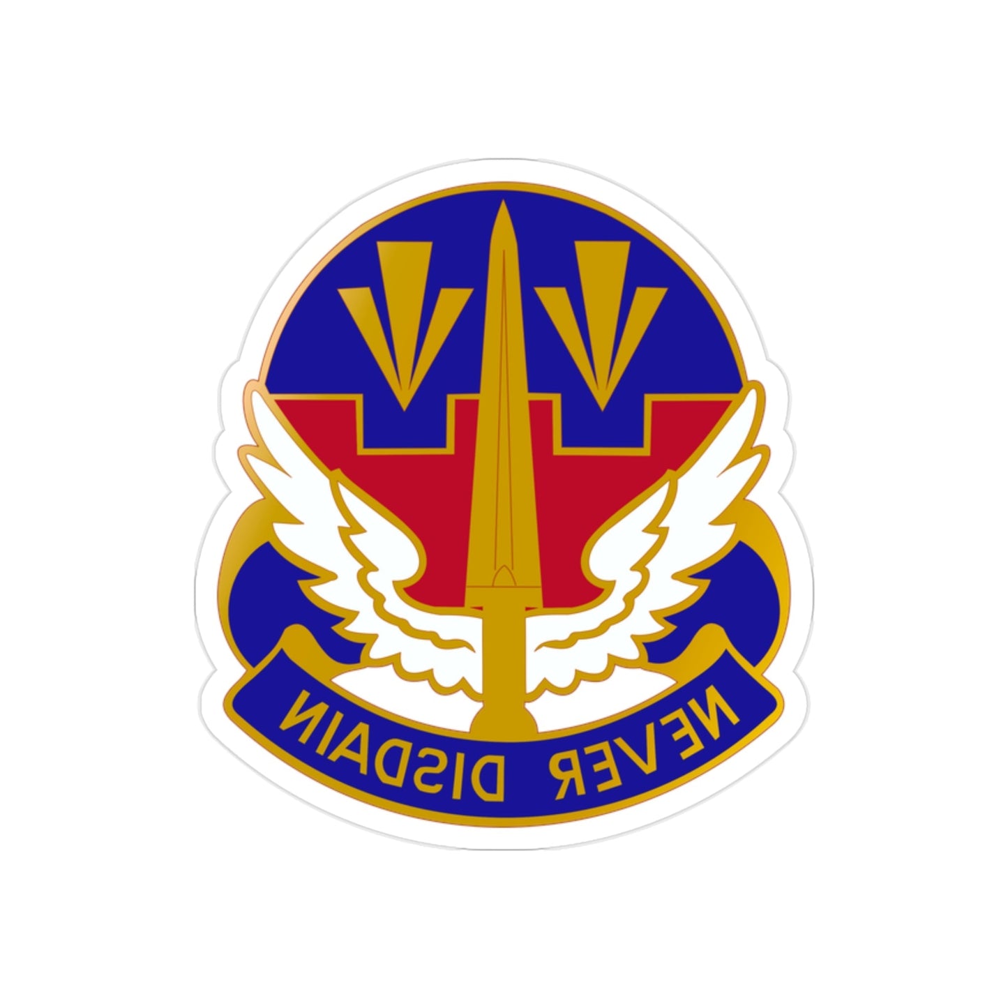 76 Aviation Group (U.S. Army) REVERSE PRINT Transparent STICKER-2 Inch-The Sticker Space