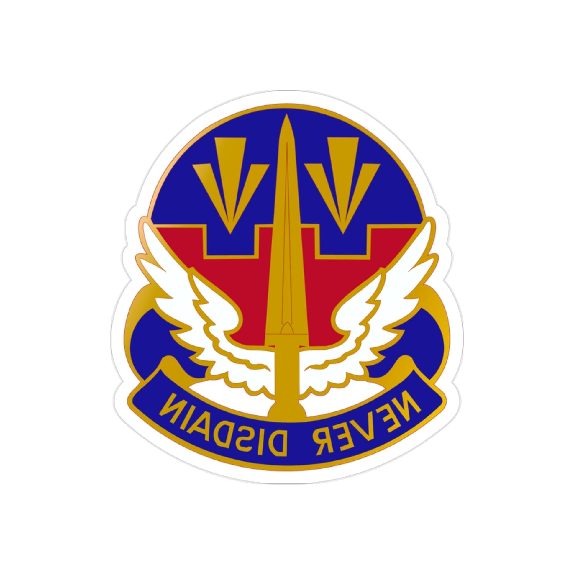 76 Aviation Group (U.S. Army) REVERSE PRINT Transparent STICKER-2 Inch-The Sticker Space