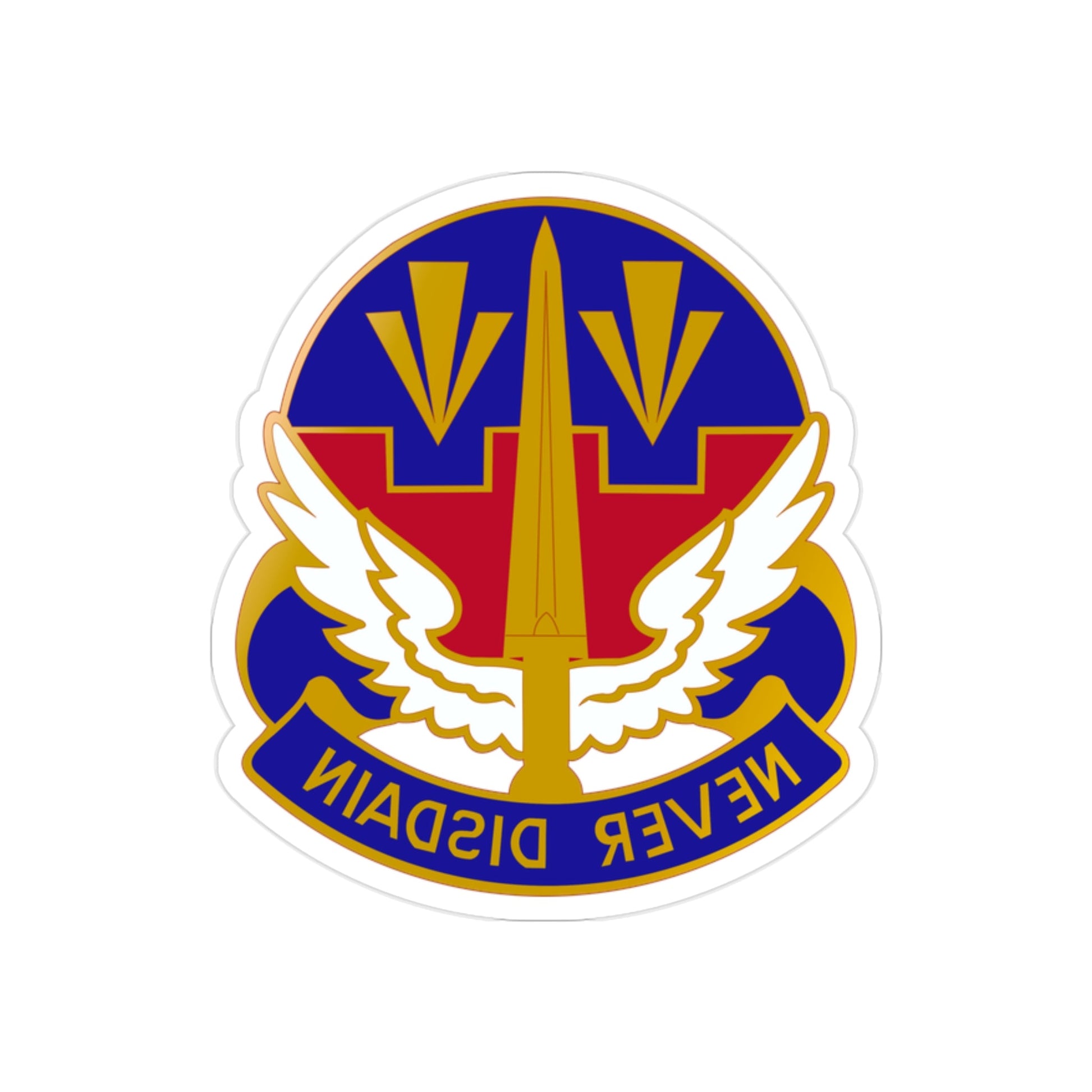 76 Aviation Group (U.S. Army) REVERSE PRINT Transparent STICKER-2" × 2"-The Sticker Space