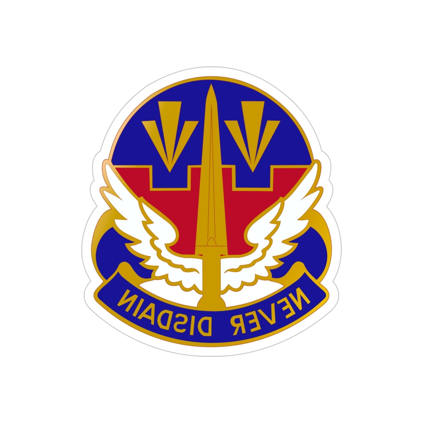 76 Aviation Group (U.S. Army) REVERSE PRINT Transparent STICKER-4 Inch-The Sticker Space