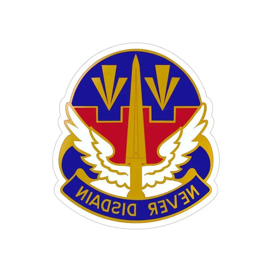 76 Aviation Group (U.S. Army) REVERSE PRINT Transparent Die-Cut STICKER 6 Inch Die-Cut Transparent - The Sticker Space
