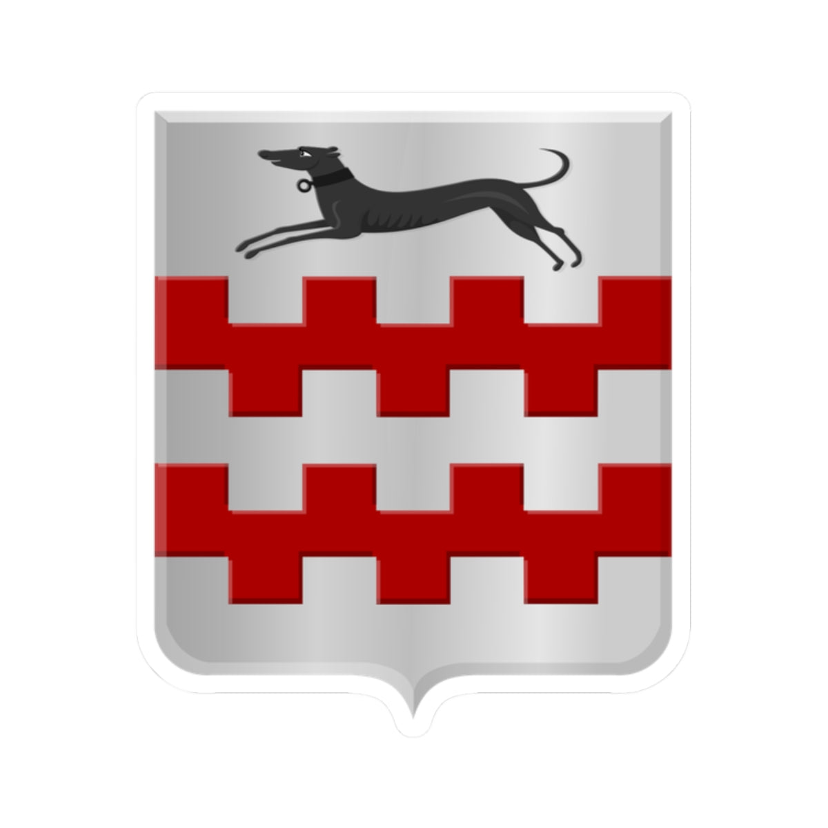 Acqoy wapen (Netherlands) (Coat of Arms) STICKER Vinyl Kiss-Cut Decal