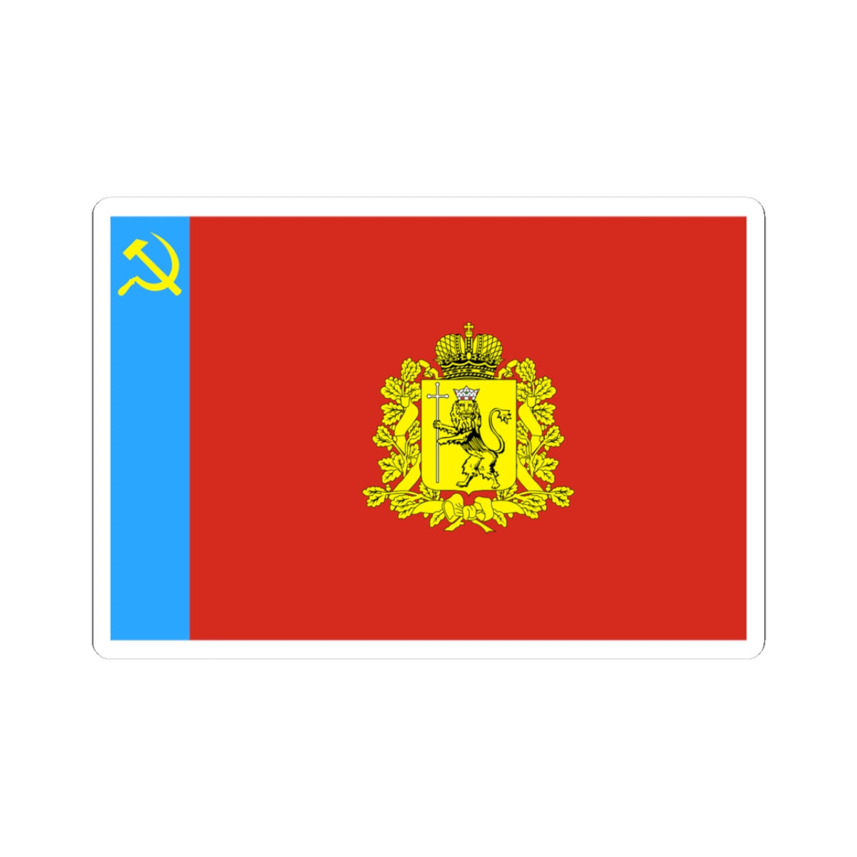Flag of Vladimir Oblast (Russia) STICKER Vinyl Kiss-Cut Decal