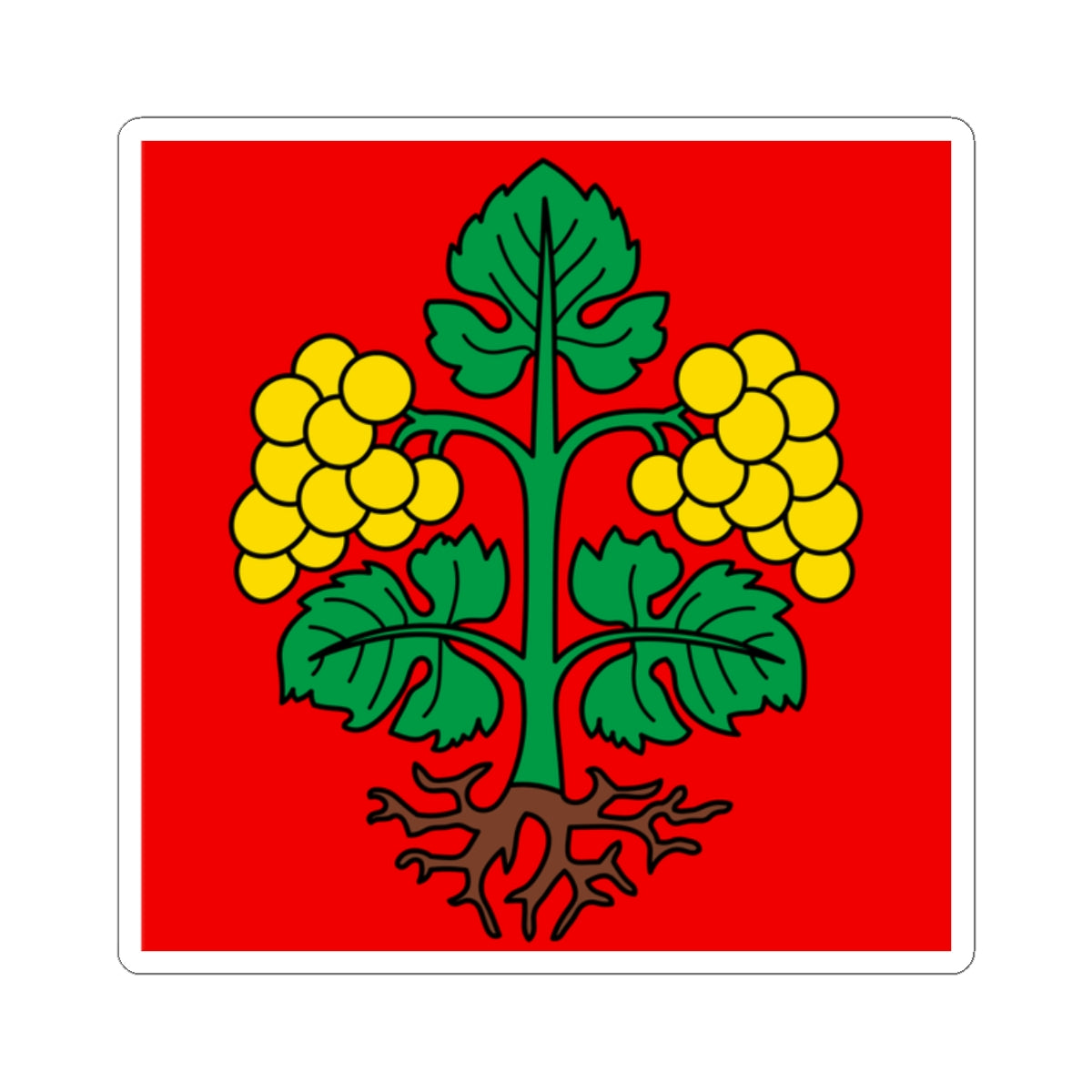 CHE Raron Bezirk Flag (Switzerland) STICKER Vinyl Kiss-Cut Decal