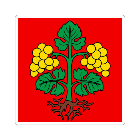 CHE Raron Bezirk Flag (Switzerland) STICKER Vinyl Kiss-Cut Decal