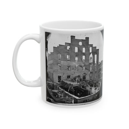Richmond, Va. Ruins Of Paper Mill; Wrecked Paper-Making Machinery In Foreground (U.S. Civil War) White Coffee Mug