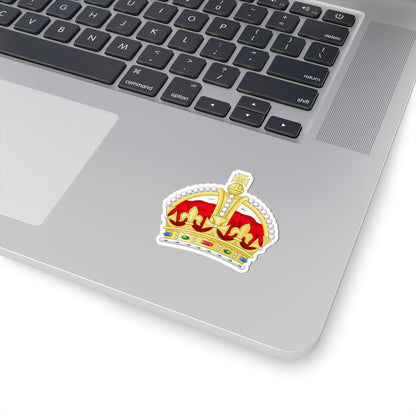 1901 pattern Tudor Crown 2D Sodacan style (United Kingdom) (Coat of Arms) STICKER Vinyl Kiss-Cut Decal