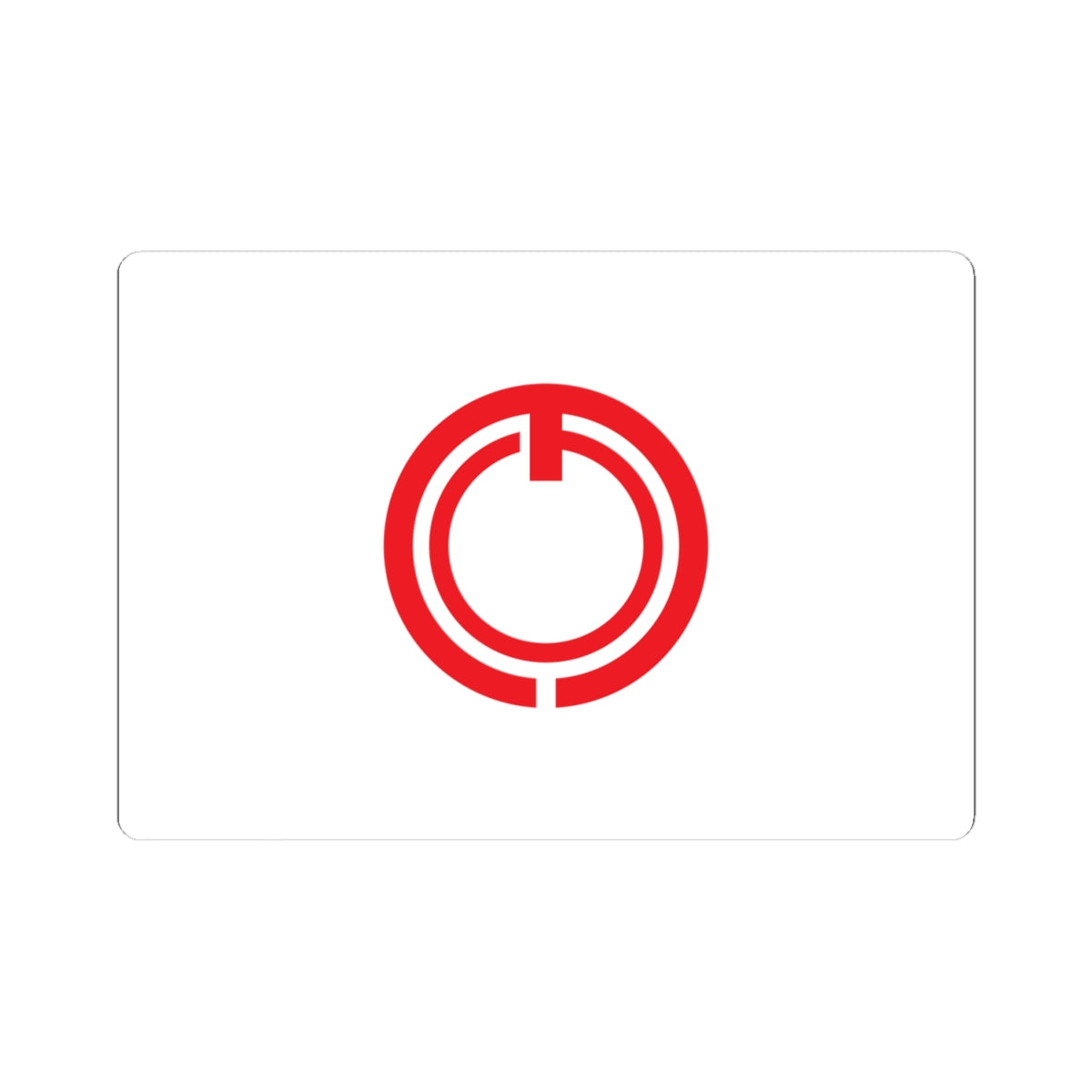 Flag of Shimosuwa Nagano (Japan) STICKER Vinyl Kiss-Cut Decal