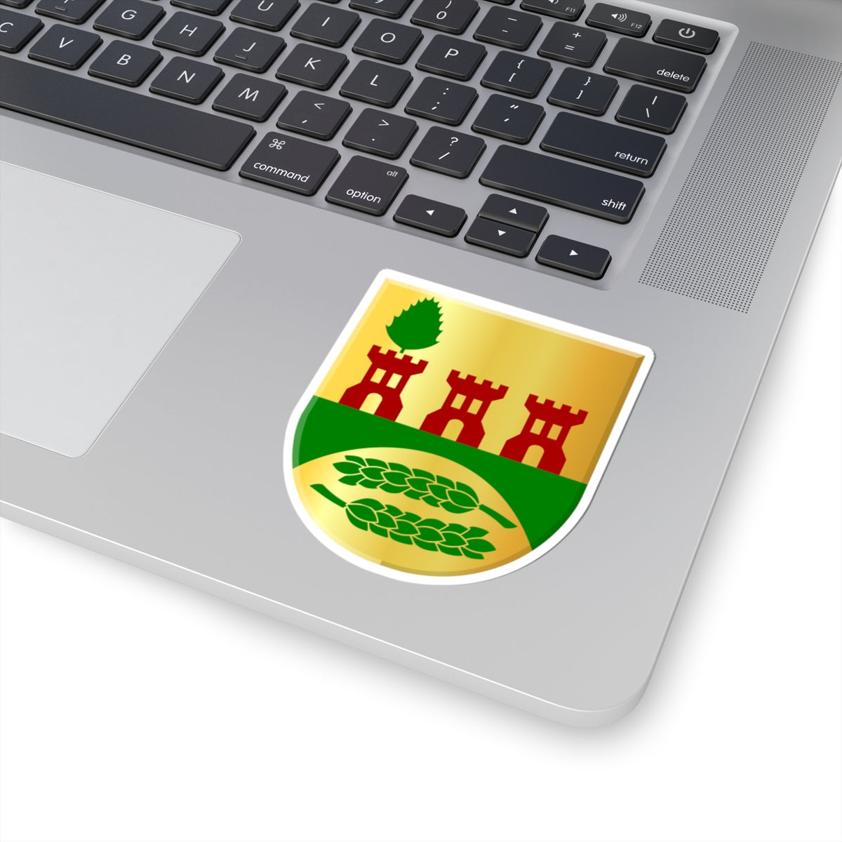 Akkerwoude wapen (Netherlands) (Coat of Arms) STICKER Vinyl Kiss-Cut Decal