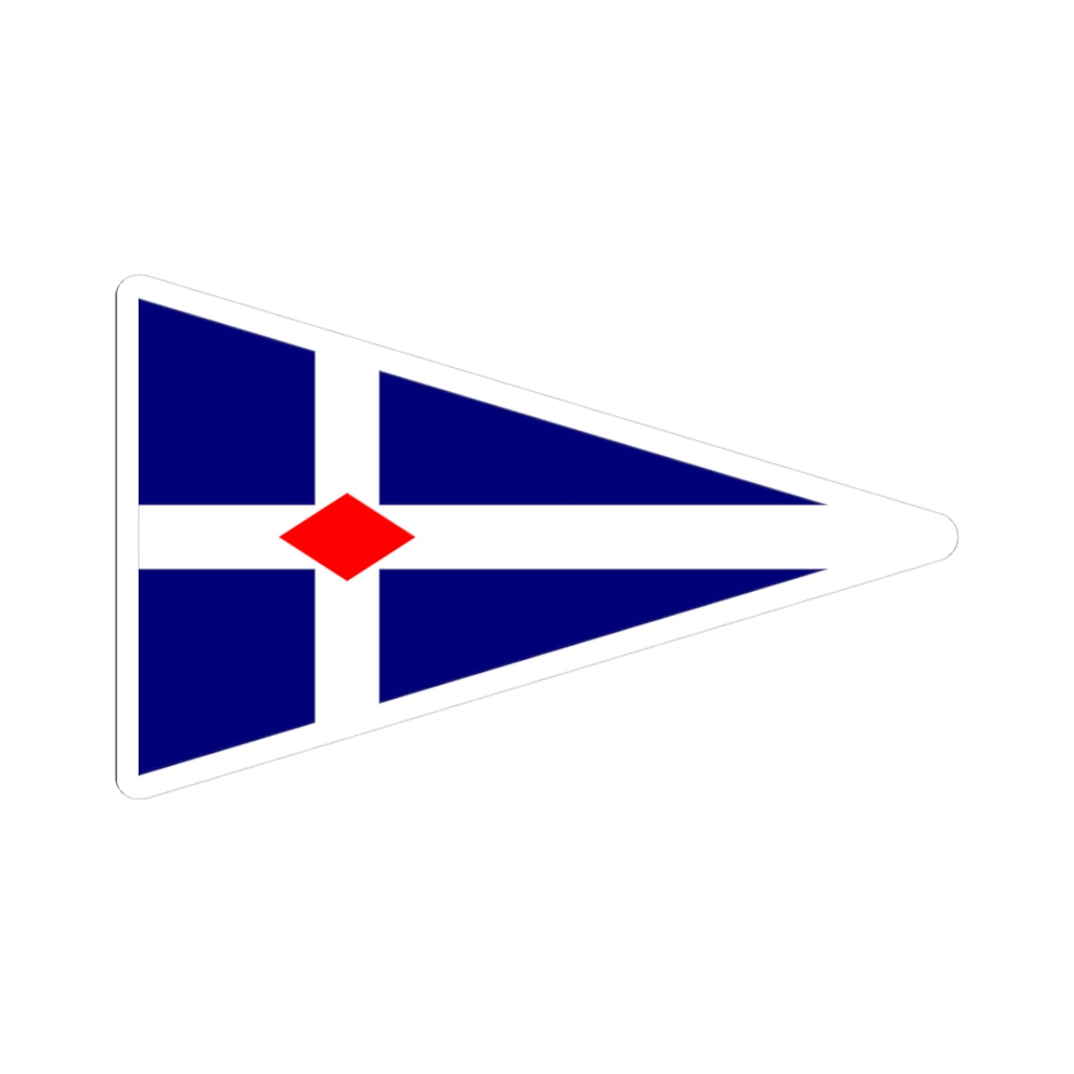 Burgee of Torpoint Mosquito Sailing Club (United Kingdom) STICKER Vinyl Kiss-Cut Decal