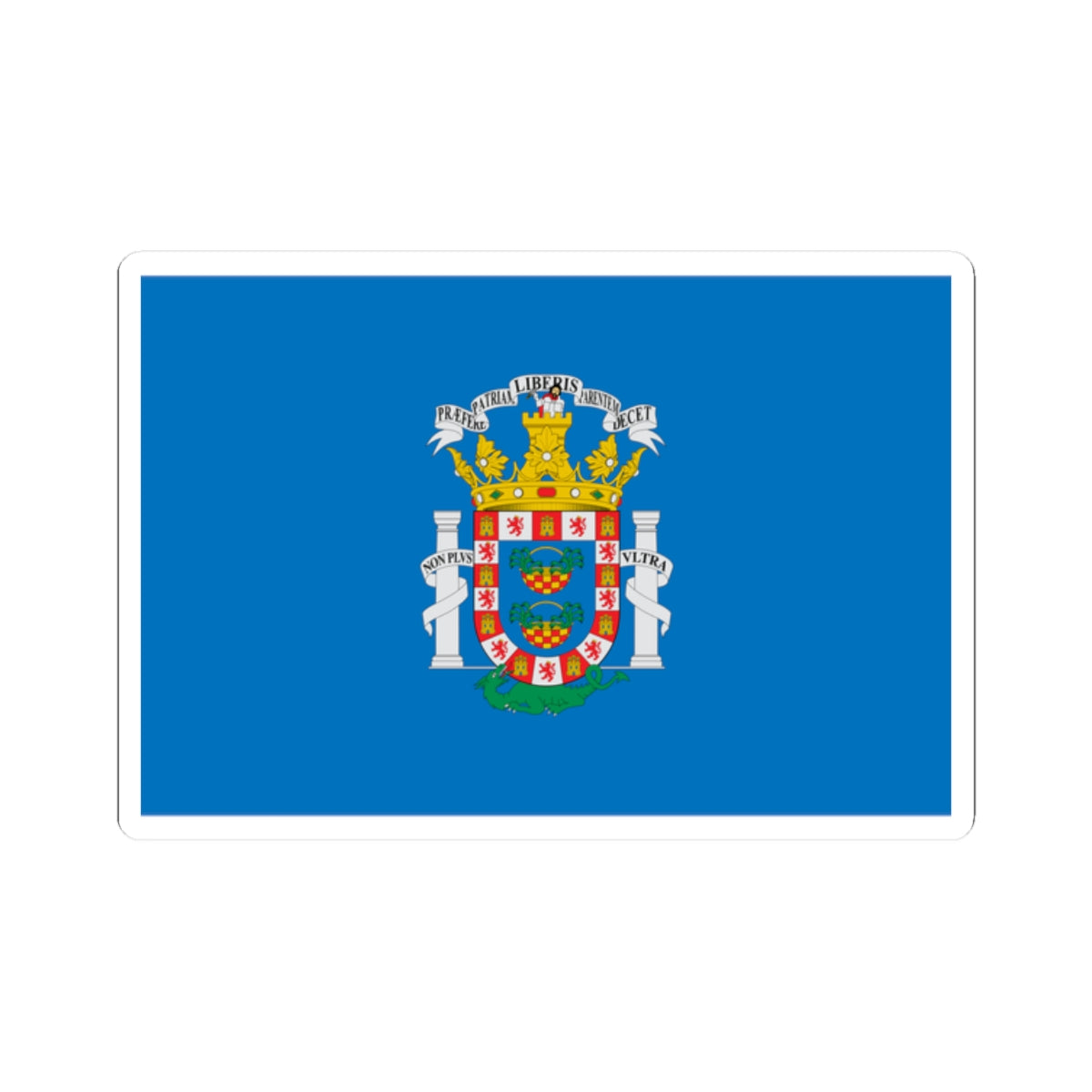 Flag of Melilla (Spain) STICKER Vinyl Kiss-Cut Decal