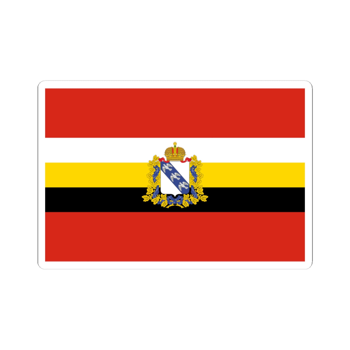 Flag of Kursk Oblast large fix (Russia) STICKER Vinyl Kiss-Cut Decal