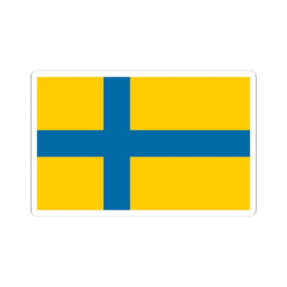 Unofficial flag of Ostergotland (Sweden) STICKER Vinyl Kiss-Cut Decal