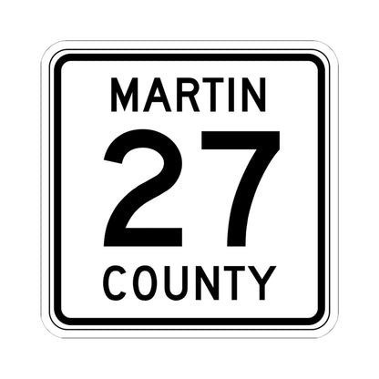Martin County Route 27 MN (Minnesota) (Road Sign) STICKER Vinyl Kiss-Cut Decal
