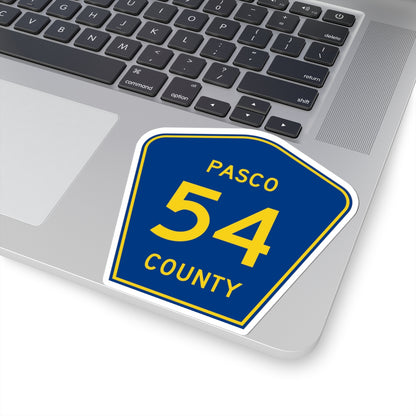 Pasco County Road 54 FL (Florida) (Road Sign) STICKER Vinyl Kiss-Cut Decal