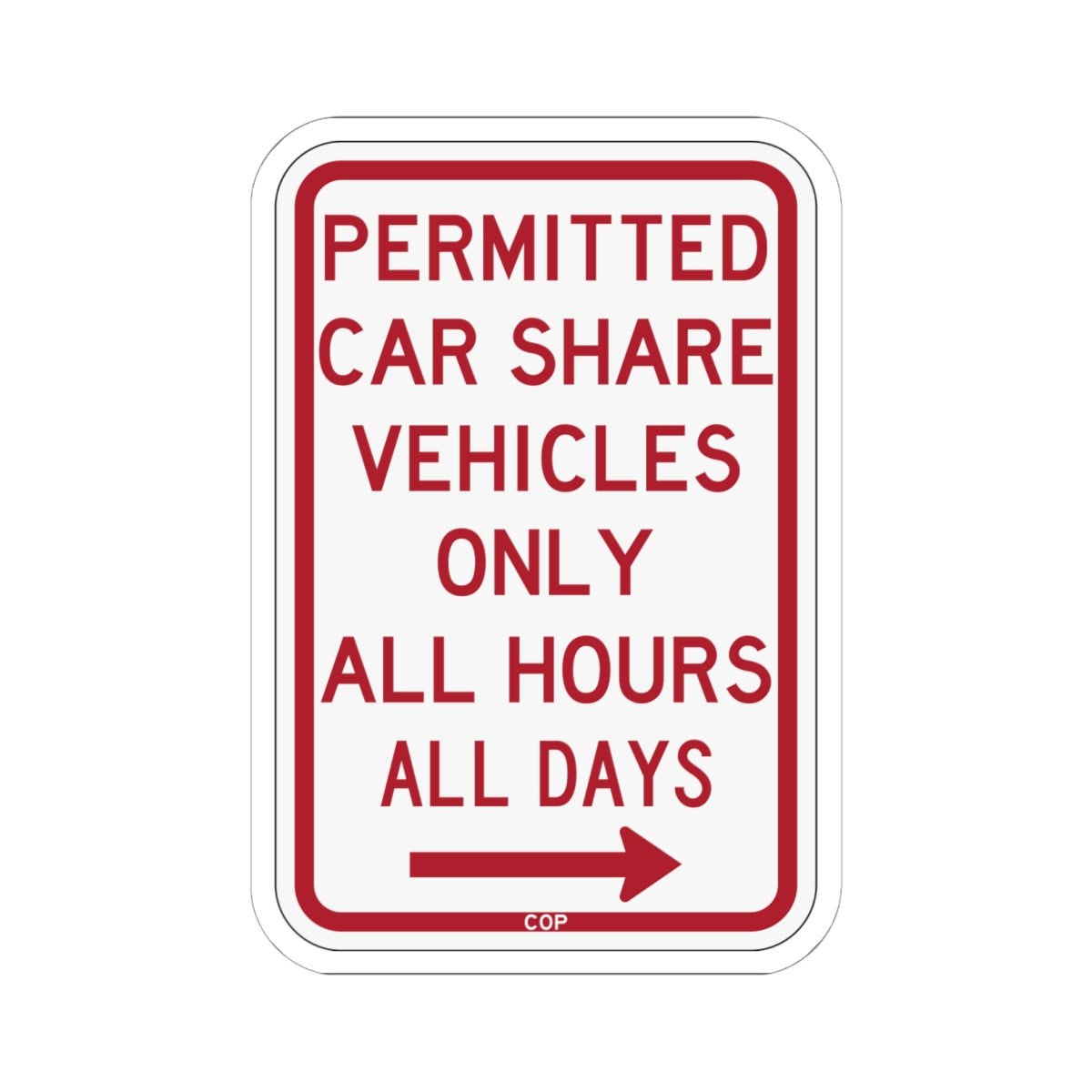 PBOT Road sign P4500R (Oregon) (Road Sign) STICKER Vinyl Kiss-Cut Decal