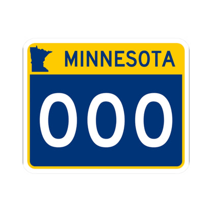 MN-000 template (Minnesota) (Road Sign) STICKER Vinyl Kiss-Cut Decal