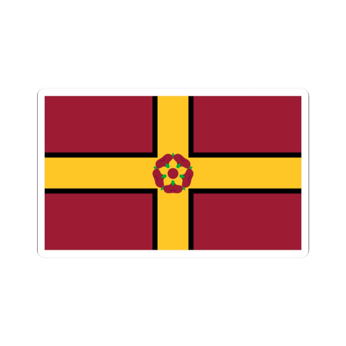 Flag of Northamptonshire (England) STICKER Vinyl Kiss-Cut Decal