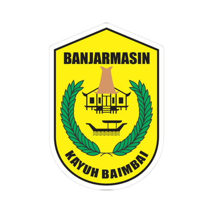 Banjarmasin Logo (Indonesia) (Coat of Arms) STICKER Vinyl Kiss-Cut Decal