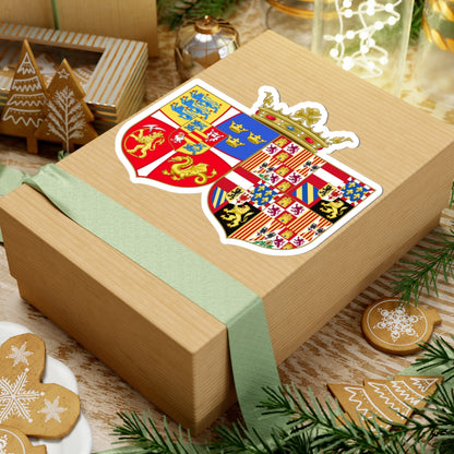 Armoiries de Kristian II et Isabelle dAutriche (Denmark) (Coat of Arms) STICKER Vinyl Kiss-Cut Decal