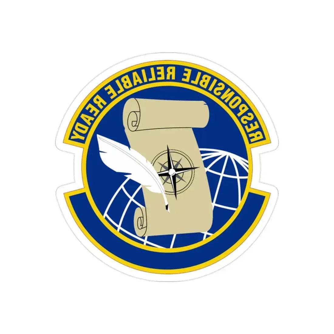 764 Enterprise Sourcing Squadron AFMC (U.S. Air Force) REVERSE PRINT Transparent Die-Cut STICKER - The Sticker Space