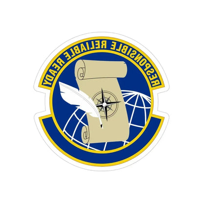 764 Enterprise Sourcing Squadron AFMC (U.S. Air Force) REVERSE PRINT Transparent Die-Cut STICKER - The Sticker Space