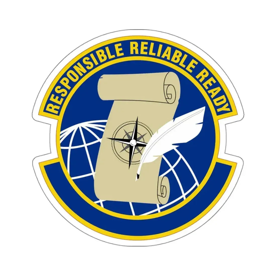 764 Enterprise Sourcing Squadron AFMC (U.S. Air Force) STICKER Vinyl Kiss-Cut Decal 4 Inch White - The Sticker Space