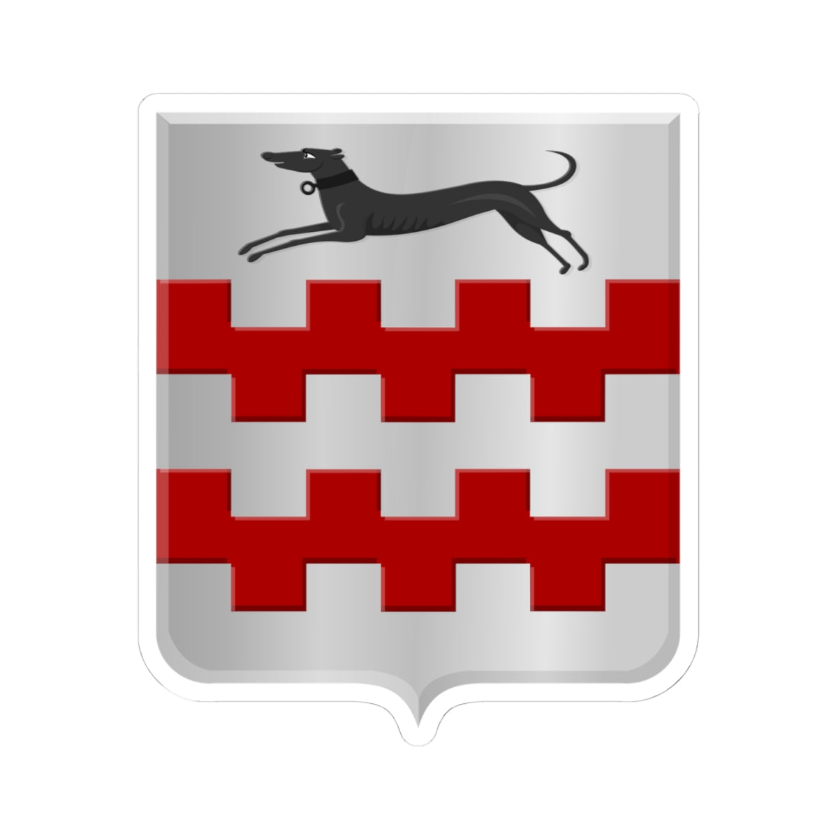 Acqoy wapen (Netherlands) (Coat of Arms) STICKER Vinyl Kiss-Cut Decal