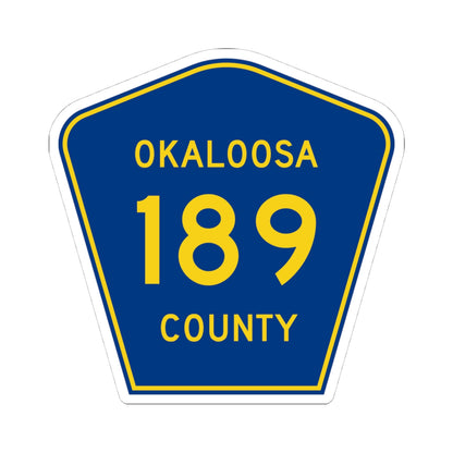 Okaloosa County Road 189 FL (Florida) (Road Sign) STICKER Vinyl Kiss-Cut Decal