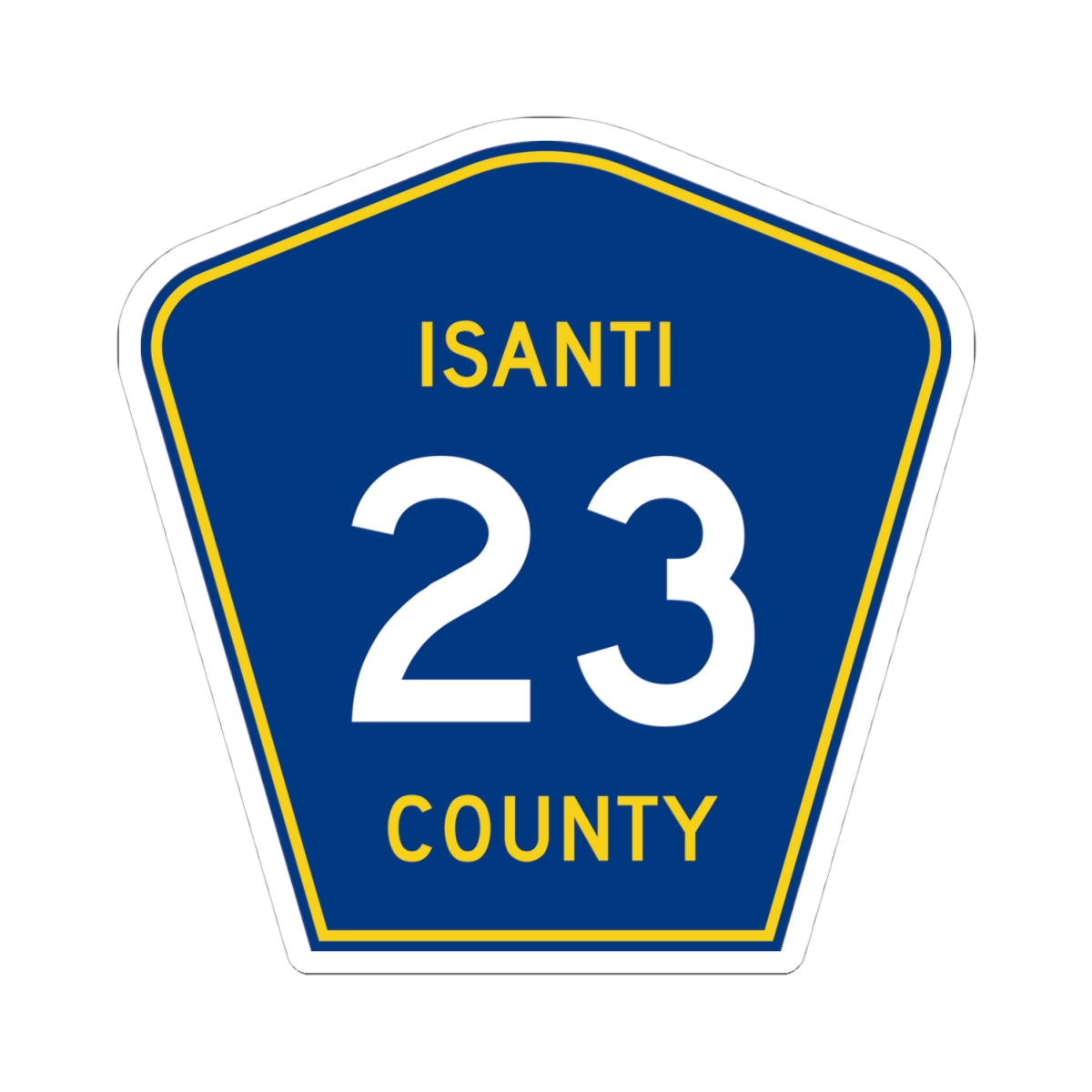 Isanti County 23 MN (Minnesota) (Road Sign) STICKER Vinyl Kiss-Cut Decal