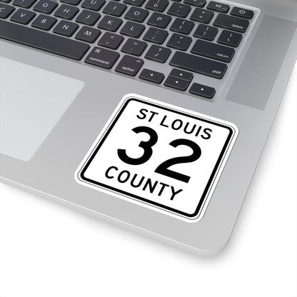 St Louis County Route 32 MN (Minnesota) (Road Sign) STICKER Vinyl Kiss-Cut Decal