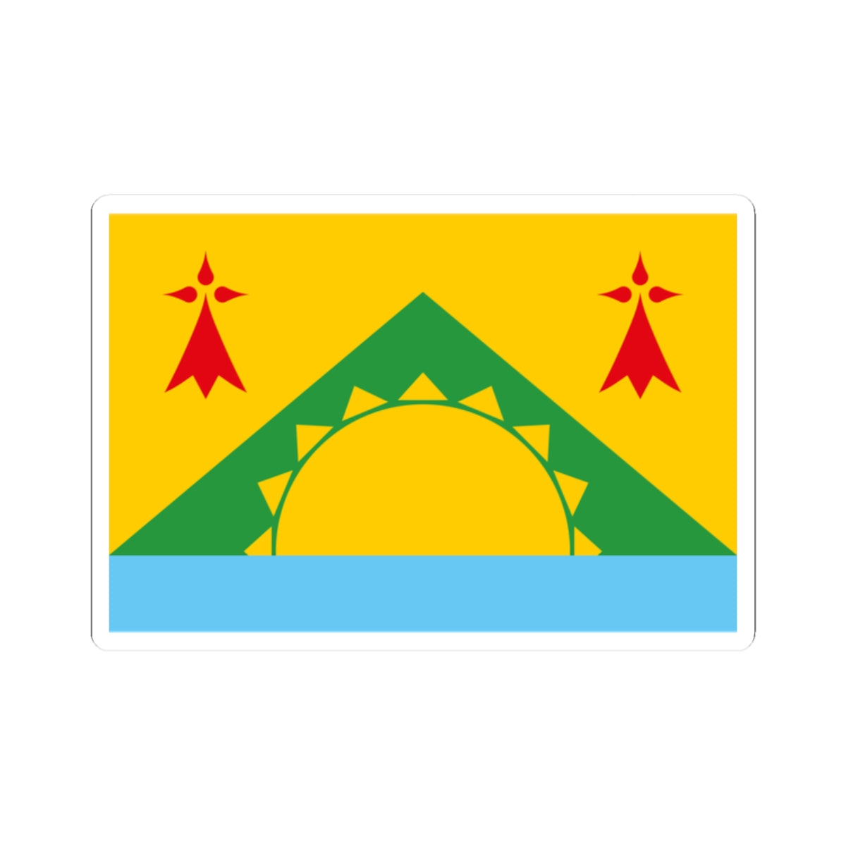 Bidar District Flag (France) STICKER Vinyl Kiss-Cut Decal